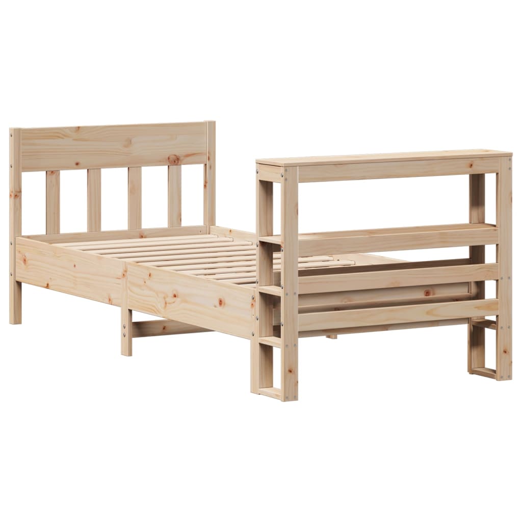 Bed Frame without Mattress 75x190 cm Small Single Solid Wood Pine