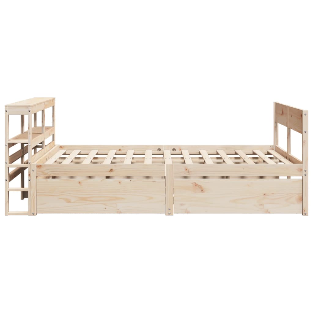 Bed Frame without Mattress 140x200 cm Solid Wood Pine