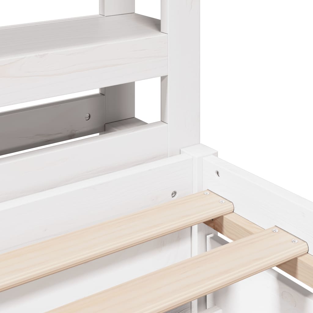 Bed Frame without Mattress White 90x200 cm Solid Wood Pine