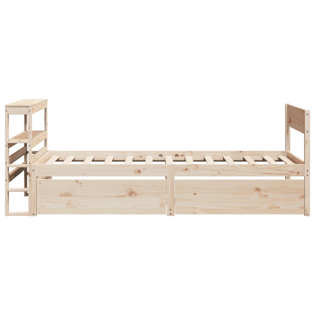 Bed Frame without Mattress 75x190 cm Small Single Solid Wood Pine