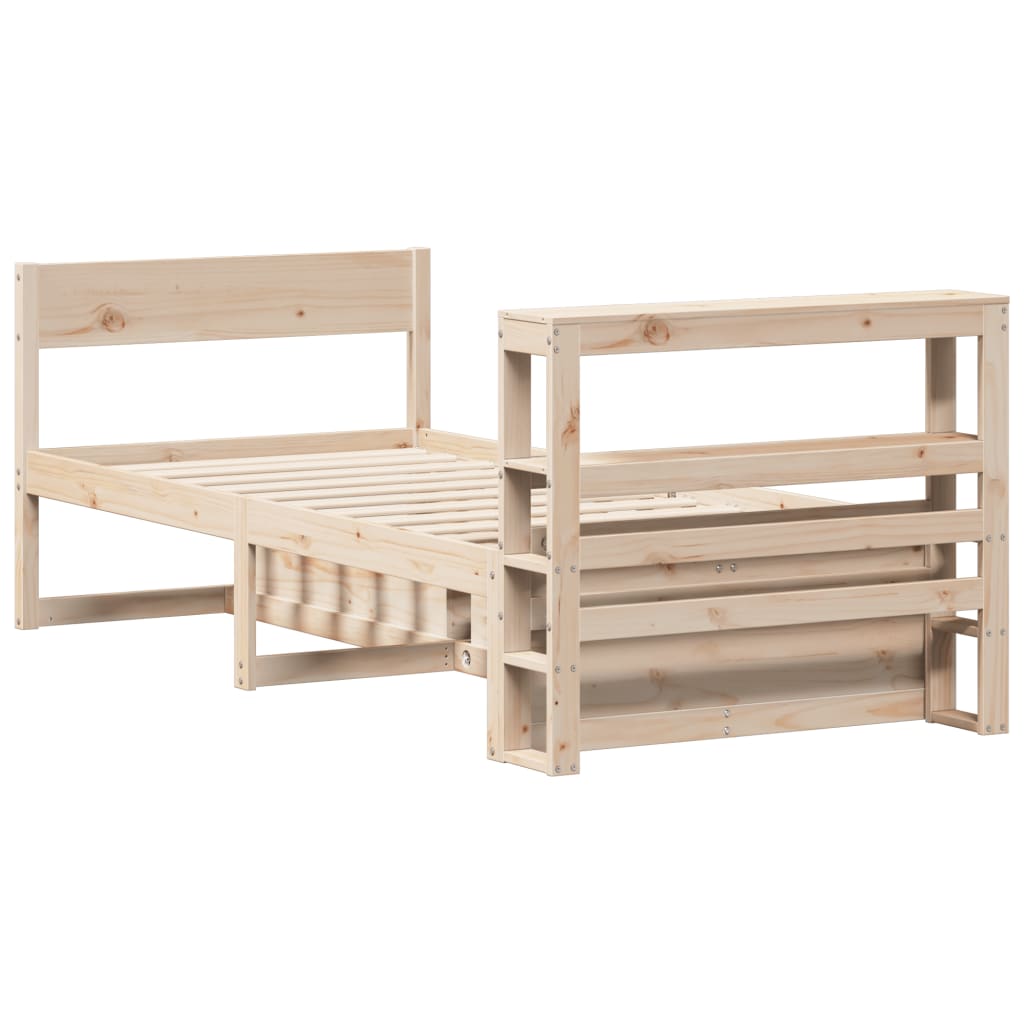 Bed Frame without Mattress 75x190 cm Small Single Solid Wood Pine