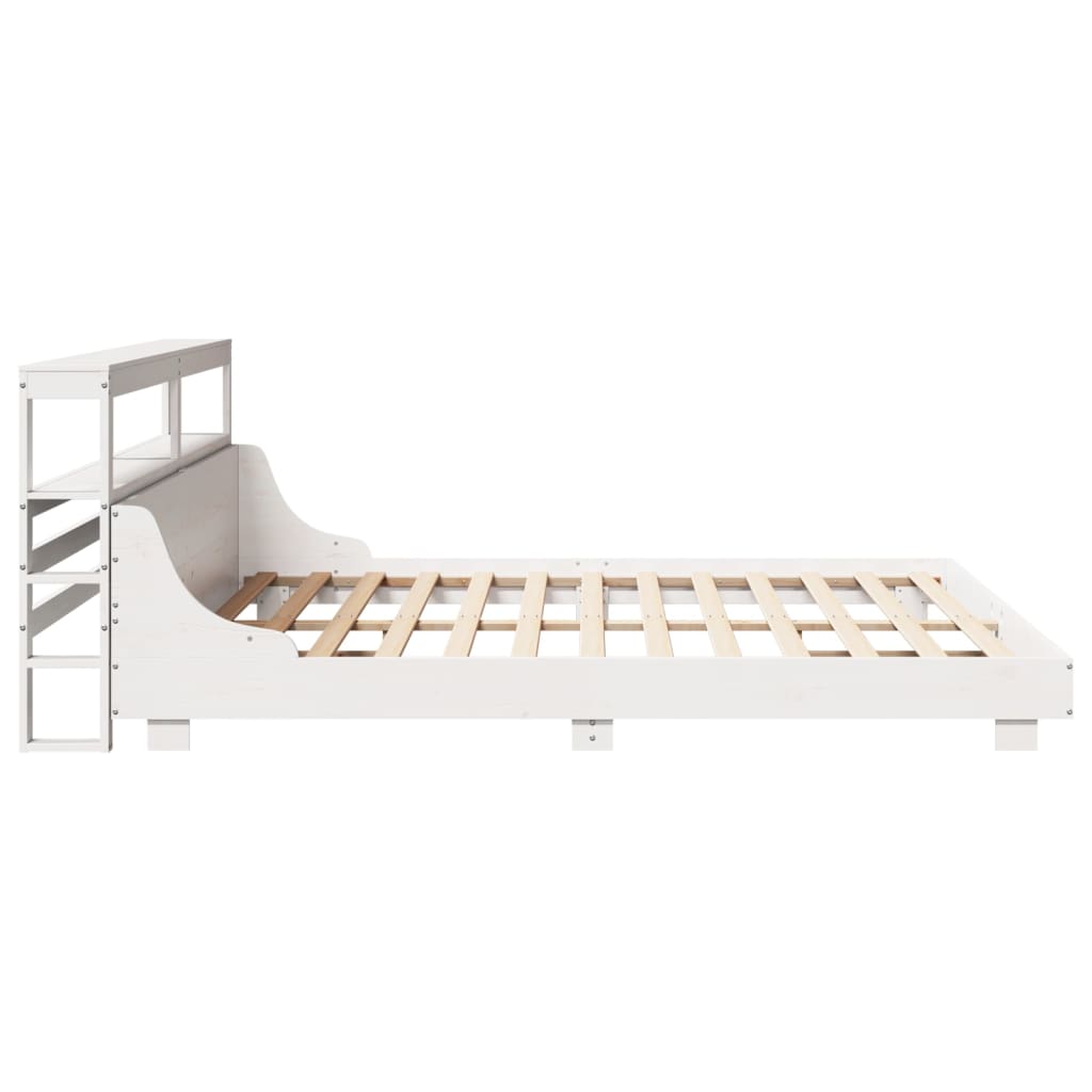 Bed Frame without Mattress White 180x200 cm Super King Solid Wood Pine
