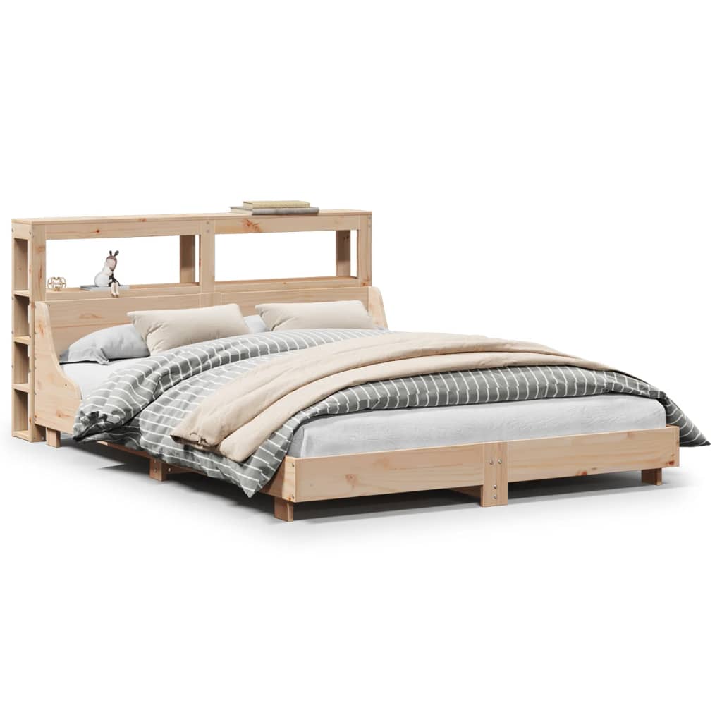 Bed Frame without Mattress 150x200 cm King Size Solid Wood Pine