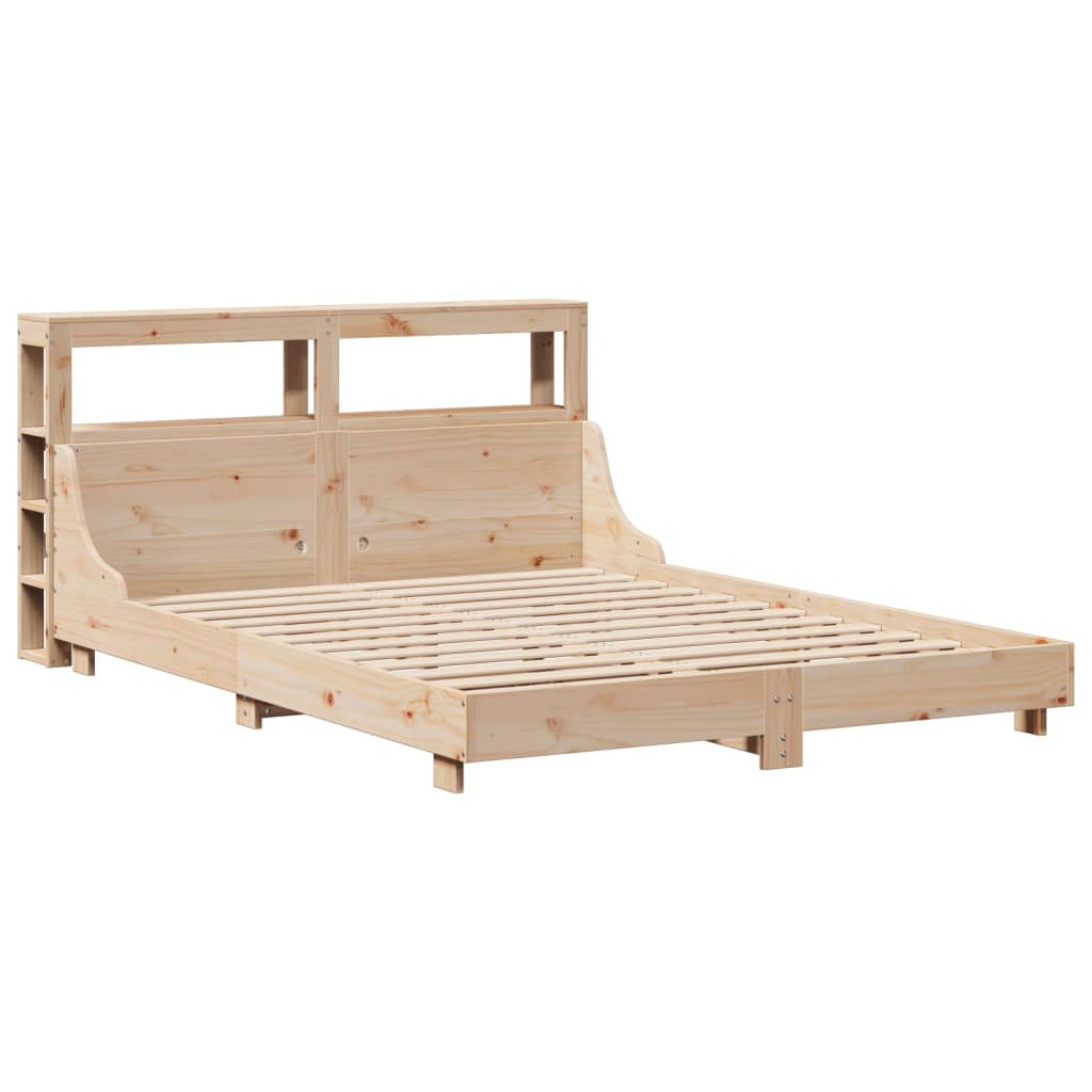 Bed Frame without Mattress 150x200 cm King Size Solid Wood Pine