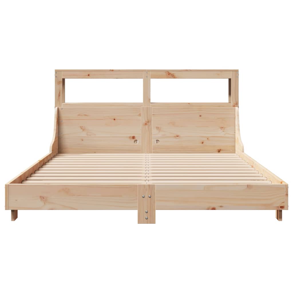 Bed Frame without Mattress 150x200 cm King Size Solid Wood Pine