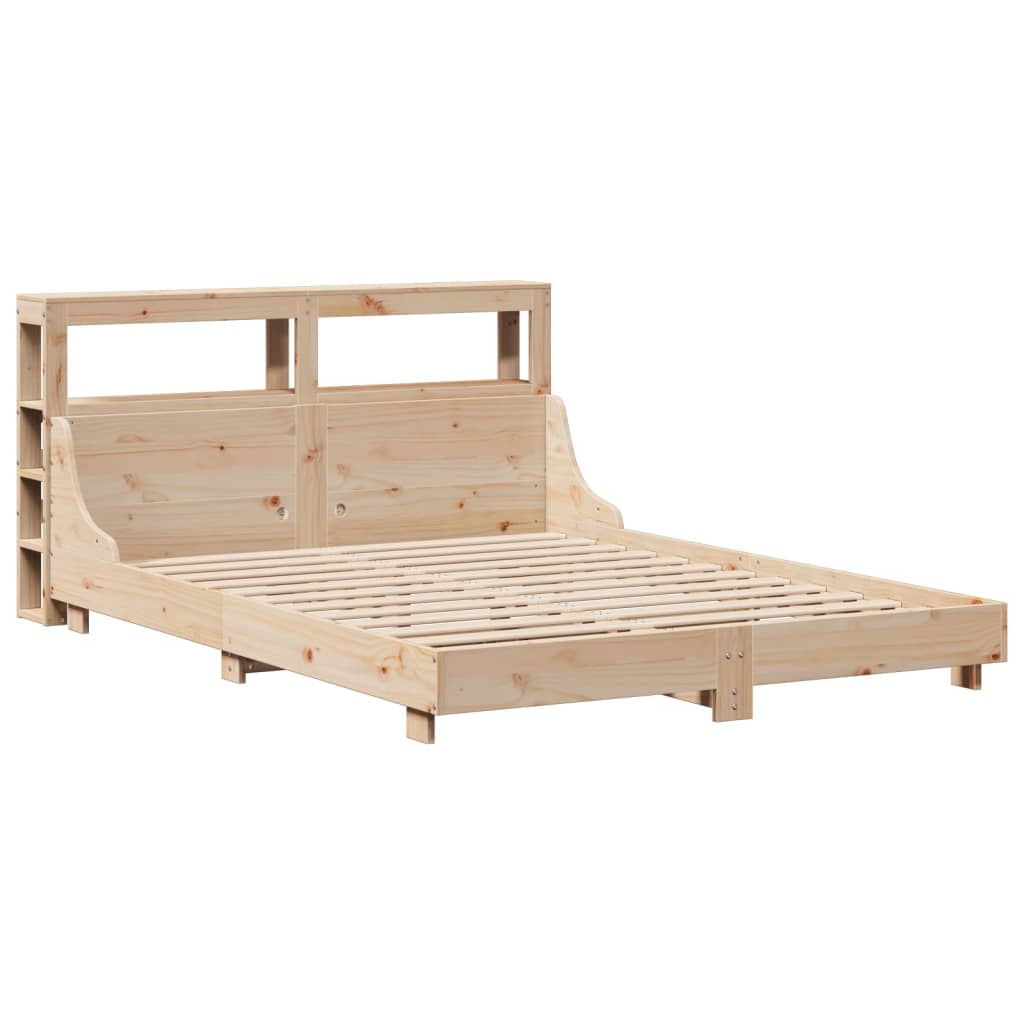Bed Frame without Mattress 140x200 cm Solid Wood Pine