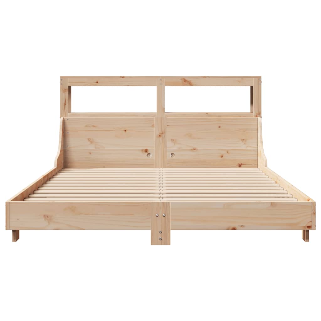 Bed Frame without Mattress 140x200 cm Solid Wood Pine