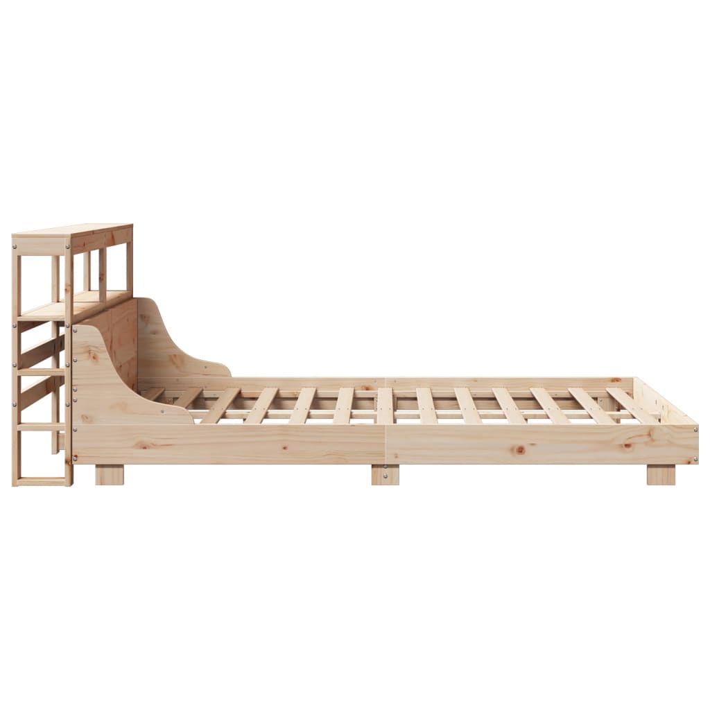 Bed Frame without Mattress 140x200 cm Solid Wood Pine