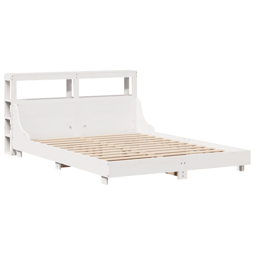 Bed Frame without Mattress White 120x200 cm Solid Wood Pine