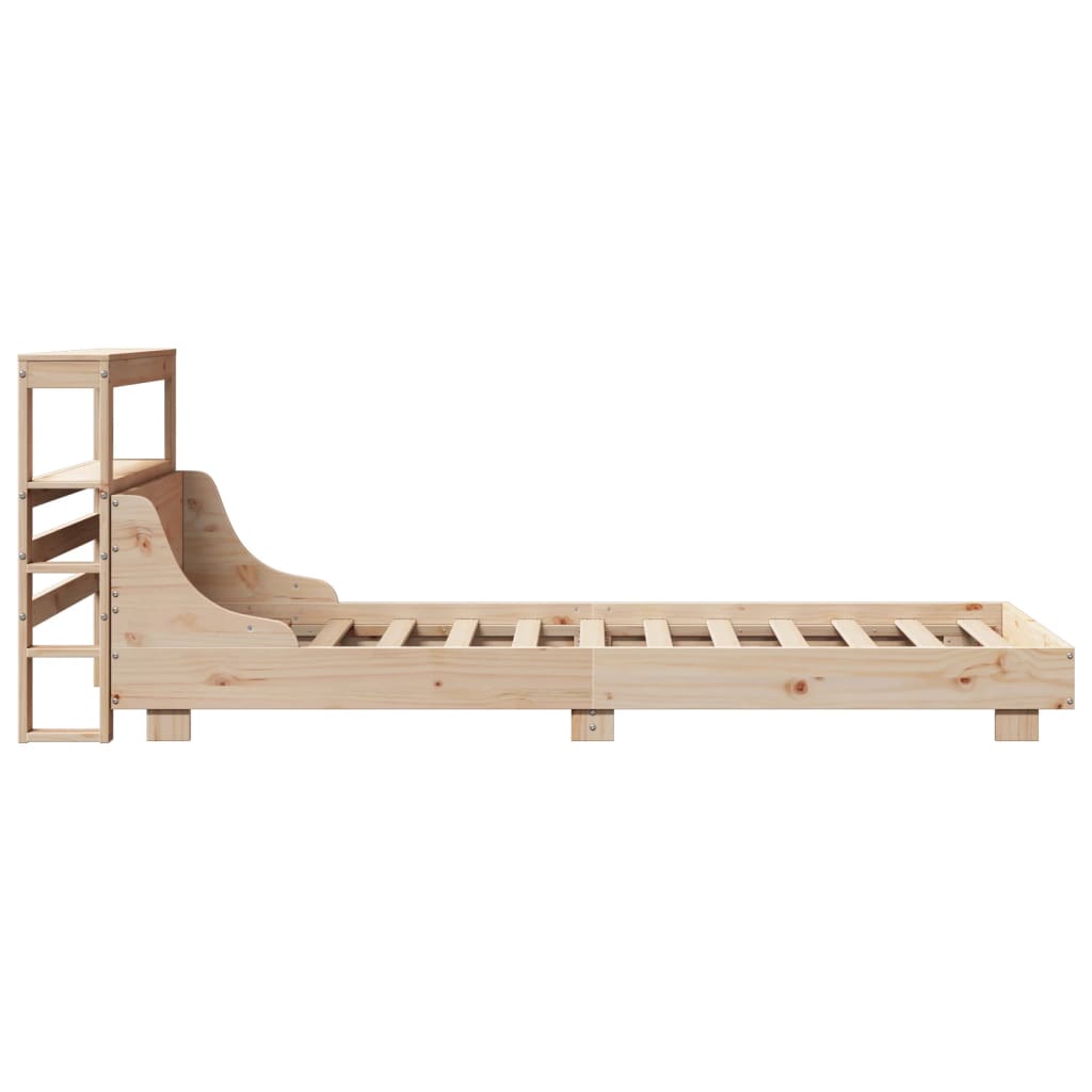 Bed Frame without Mattress 100x200 cm Solid Wood Pine
