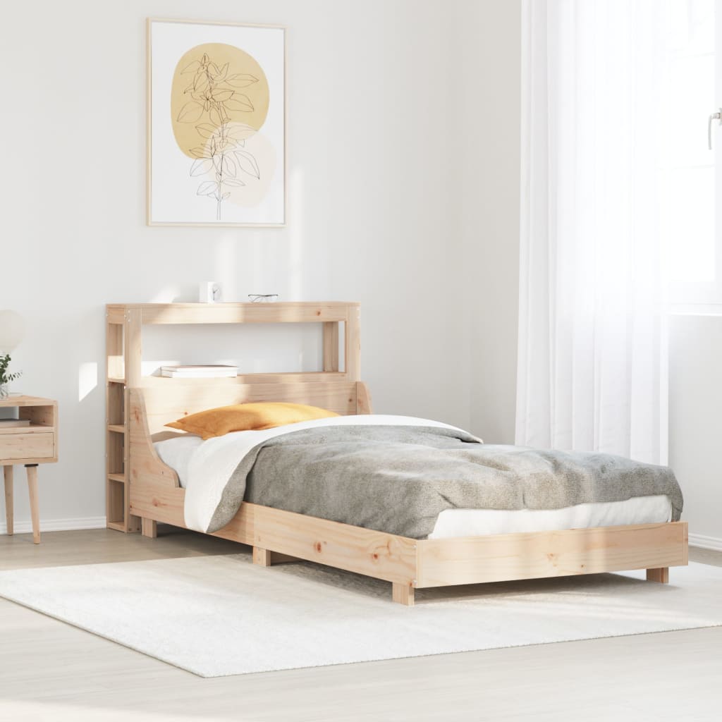 Bed Frame without Mattress 100x200 cm Solid Wood Pine