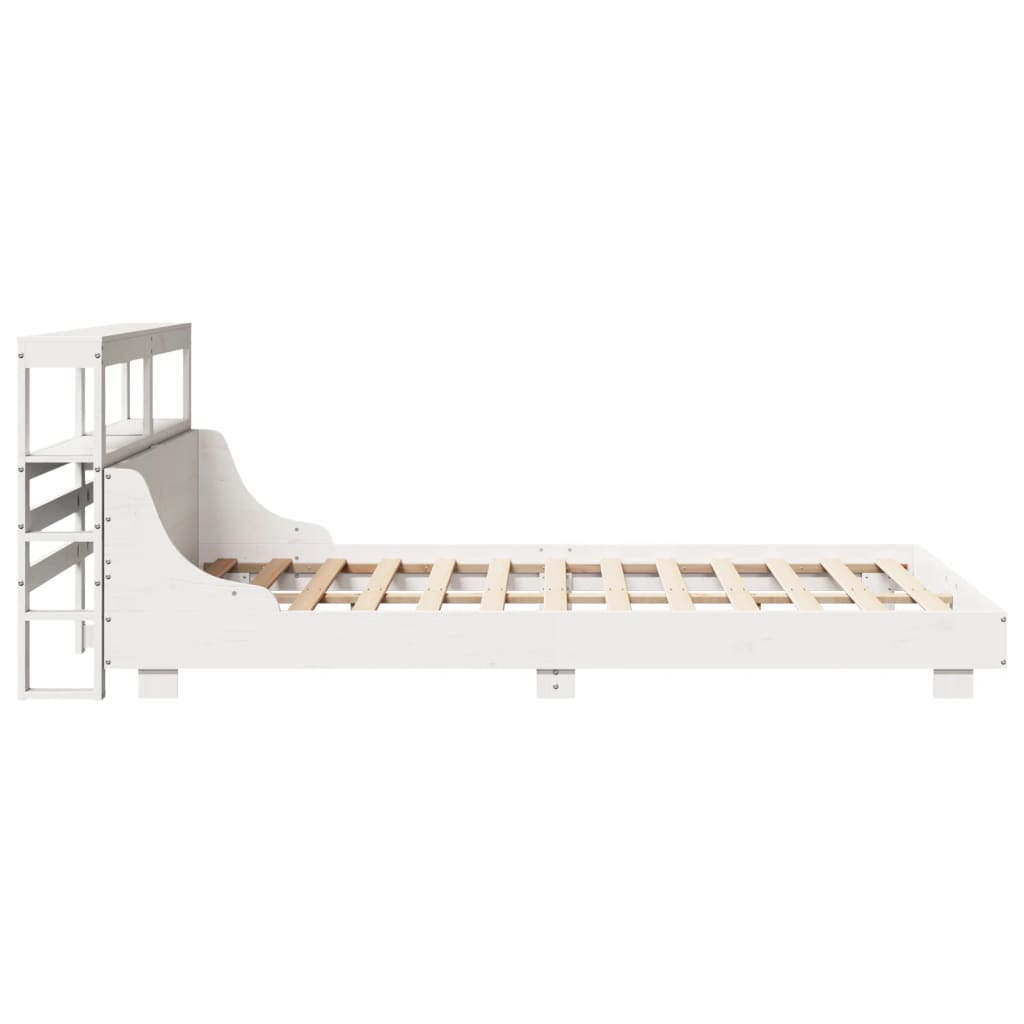 Bed Frame without Mattress White 120x190 cm Small Double Solid Wood Pine