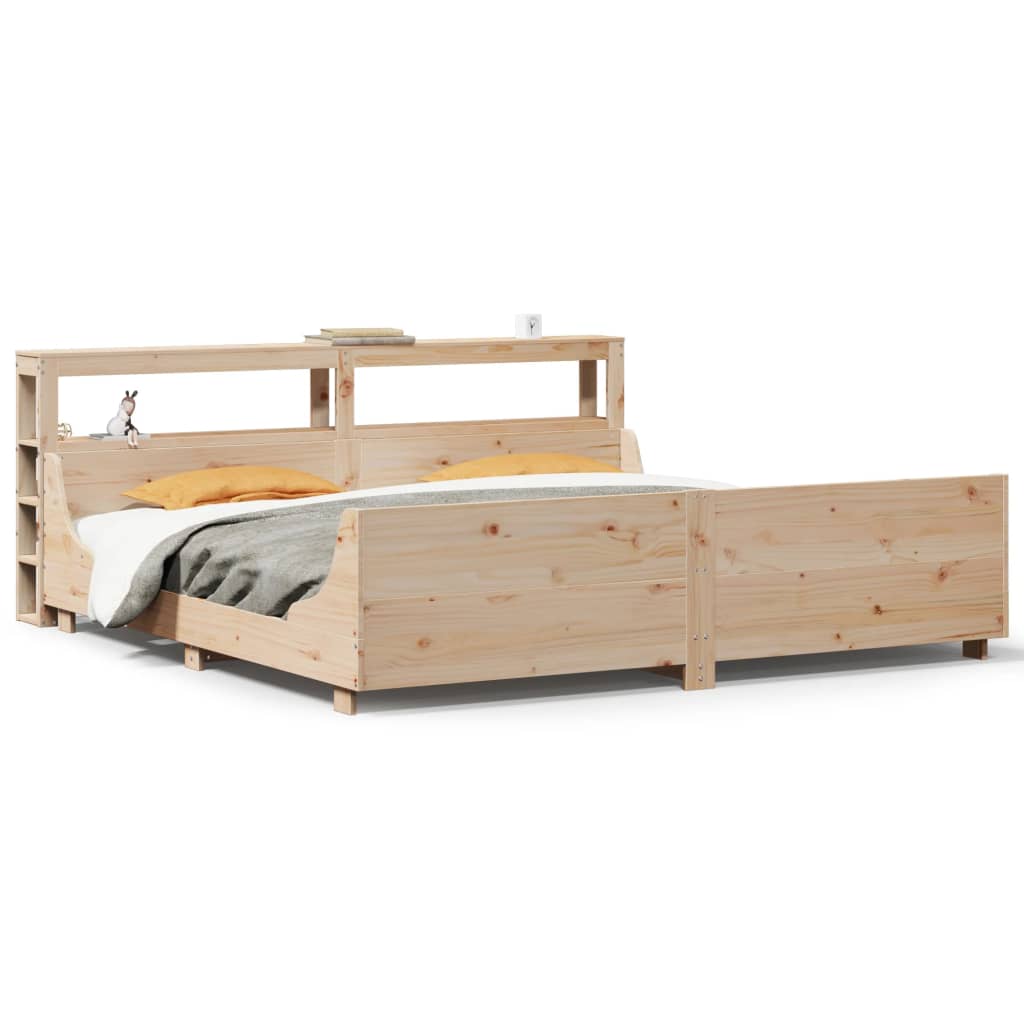 Bed Frame without Mattress 180x200 cm Super King Solid Wood Pine