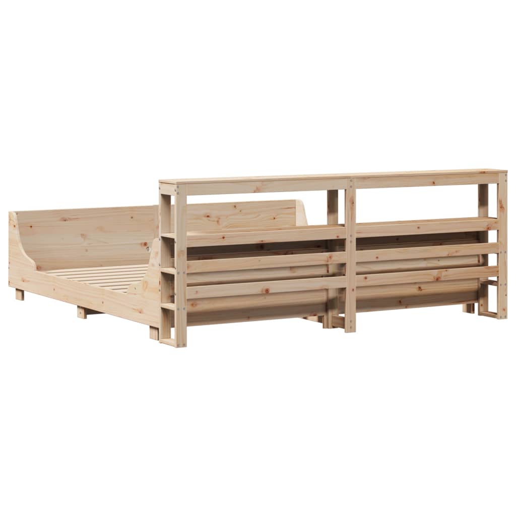 Bed Frame without Mattress 180x200 cm Super King Solid Wood Pine