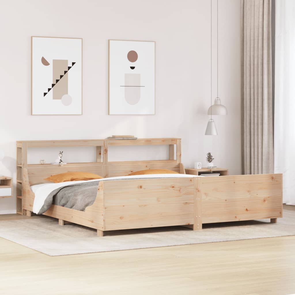Bed Frame without Mattress 180x200 cm Super King Solid Wood Pine