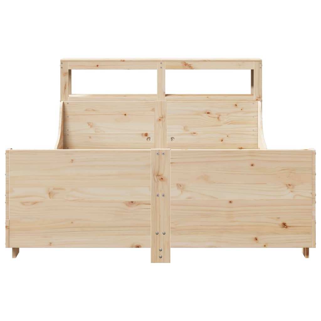 Bed Frame without Mattress 120x200 cm Solid Wood Pine