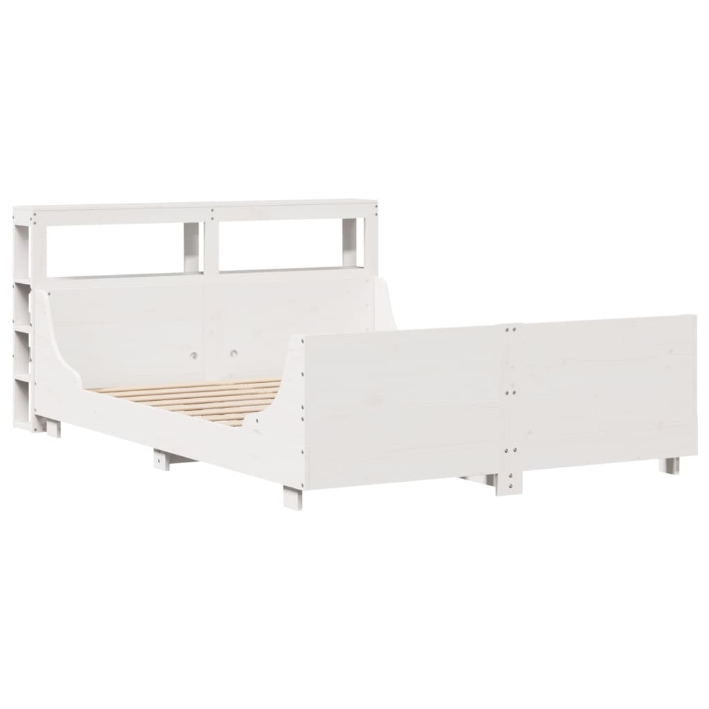 Bed Frame without Mattress White 120x200 cm Solid Wood Pine