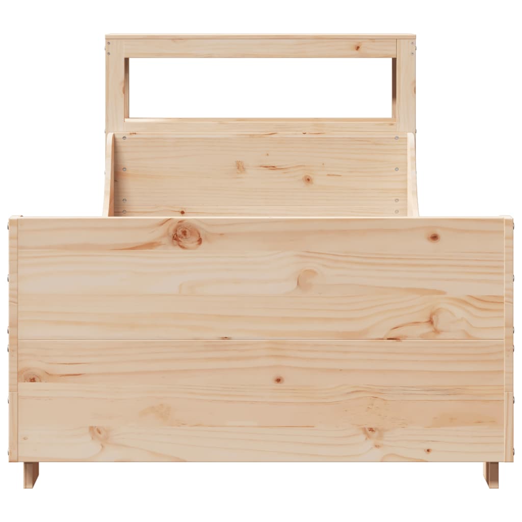 Bed Frame without Mattress 100x200 cm Solid Wood Pine