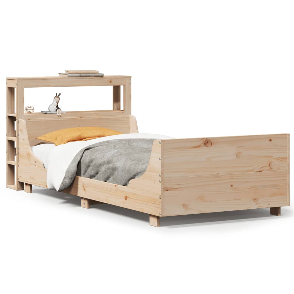 Bed Frame without Mattress 90x200 cm Solid Wood Pine