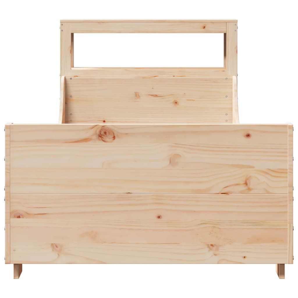 Bed Frame without Mattress 90x200 cm Solid Wood Pine