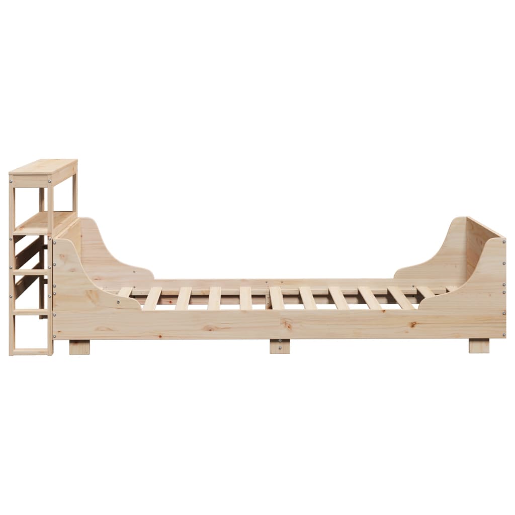 Bed Frame without Mattress 90x200 cm Solid Wood Pine