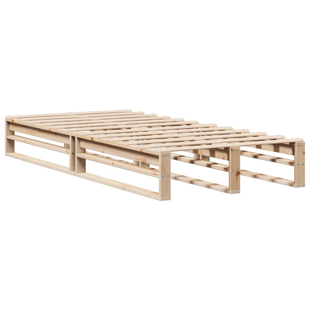 Bed Frame without Mattress 90x200 cm Solid Wood Pine