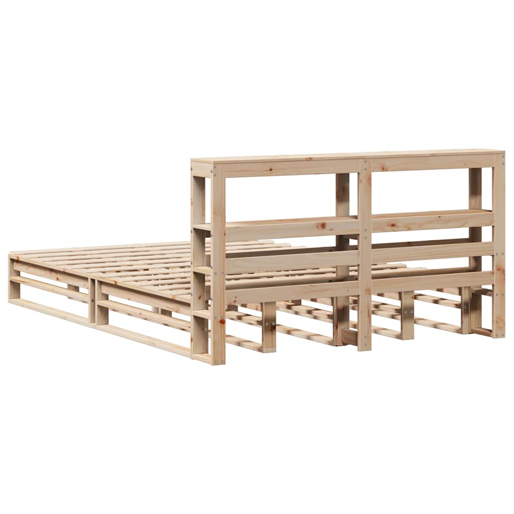 Bed Frame without Mattress 160x200 cm Solid Wood Pine