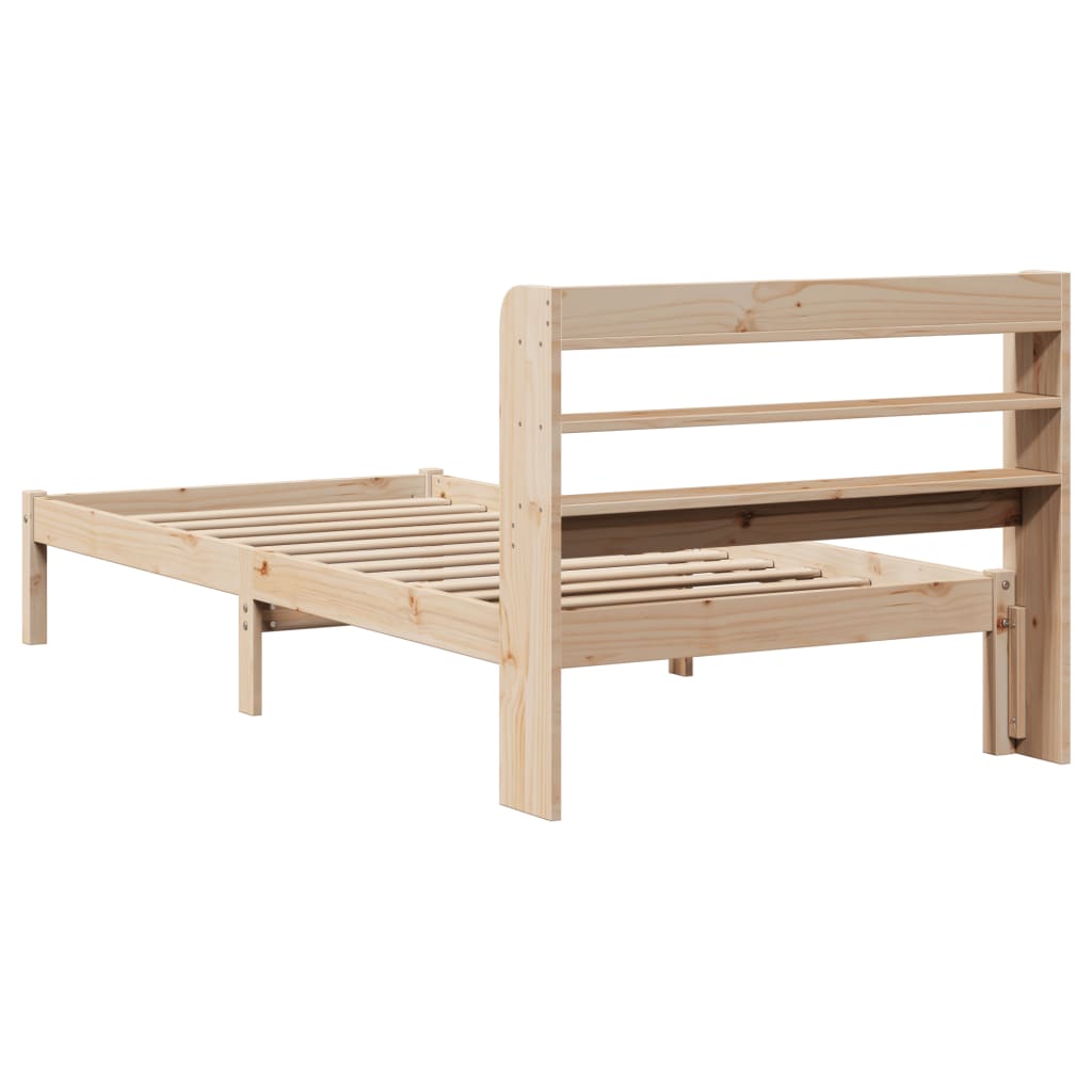 Bed Frame without Mattress 90x200 cm Solid Wood Pine