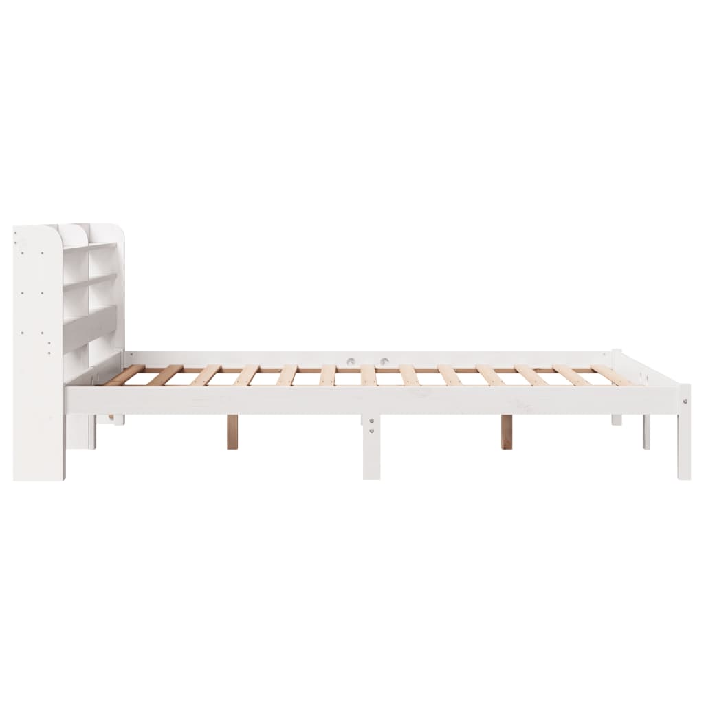 Bed Frame without Mattress White 120x200 cm Solid Wood Pine