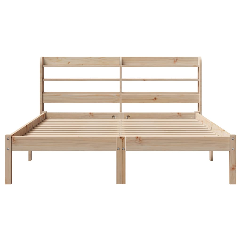 Bed Frame without Mattress 160x200 cm Solid Wood Pine