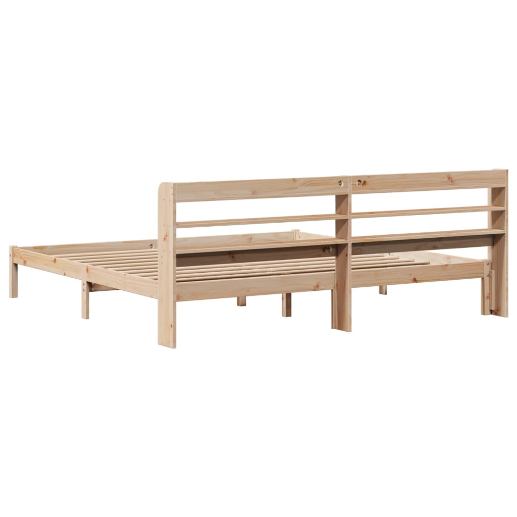 Bed Frame without Mattress 180x200 cm Super King Solid Wood Pine