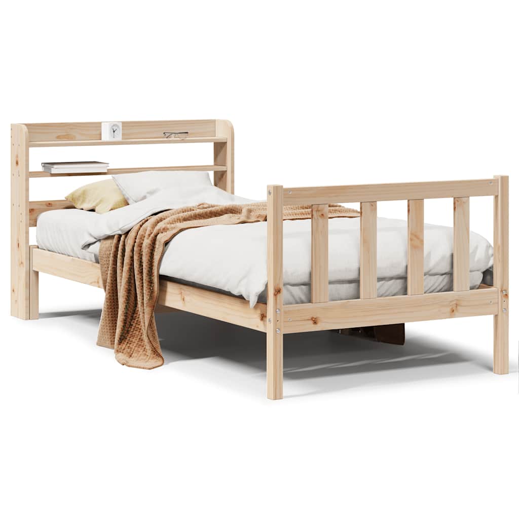 Bed Frame without Mattress 100x200 cm Solid Wood Pine