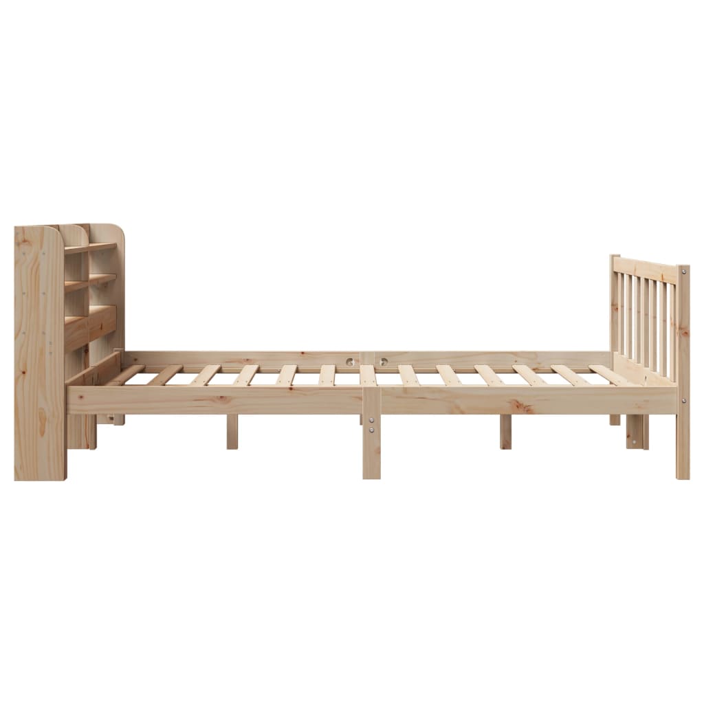Bed Frame without Mattress 140x200 cm Solid Wood Pine