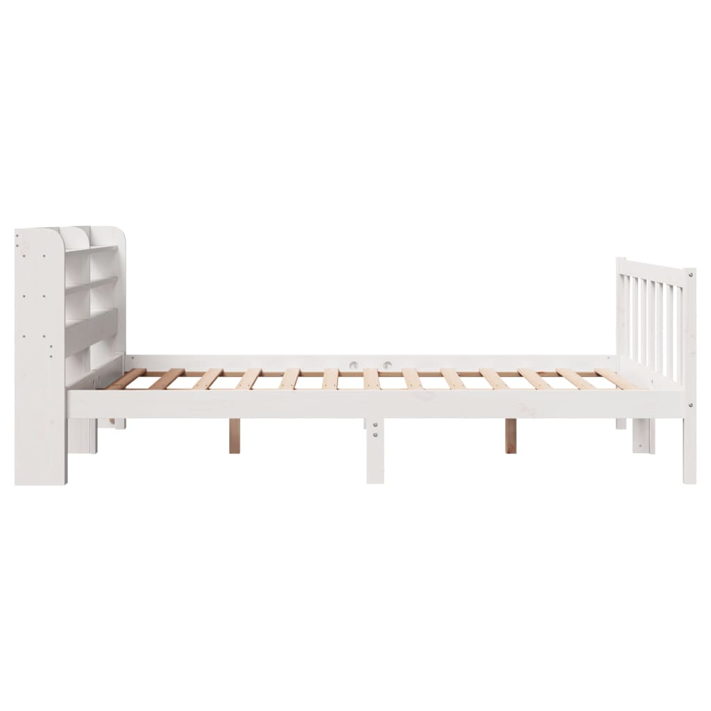Bed Frame without Mattress White 140x200 cm Solid Wood Pine