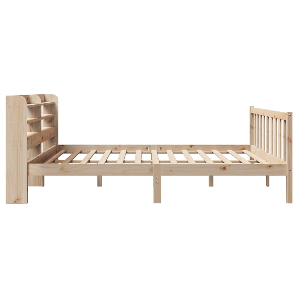 Bed Frame without Mattress 200x200 cm Solid Wood Pine