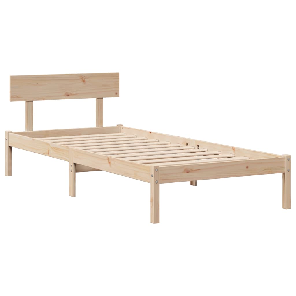 Bed Frame without Mattress 90x200 cm Solid Wood Pine