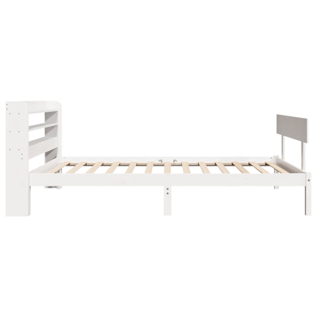 Bed Frame without Mattress White 90x200 cm Solid Wood Pine