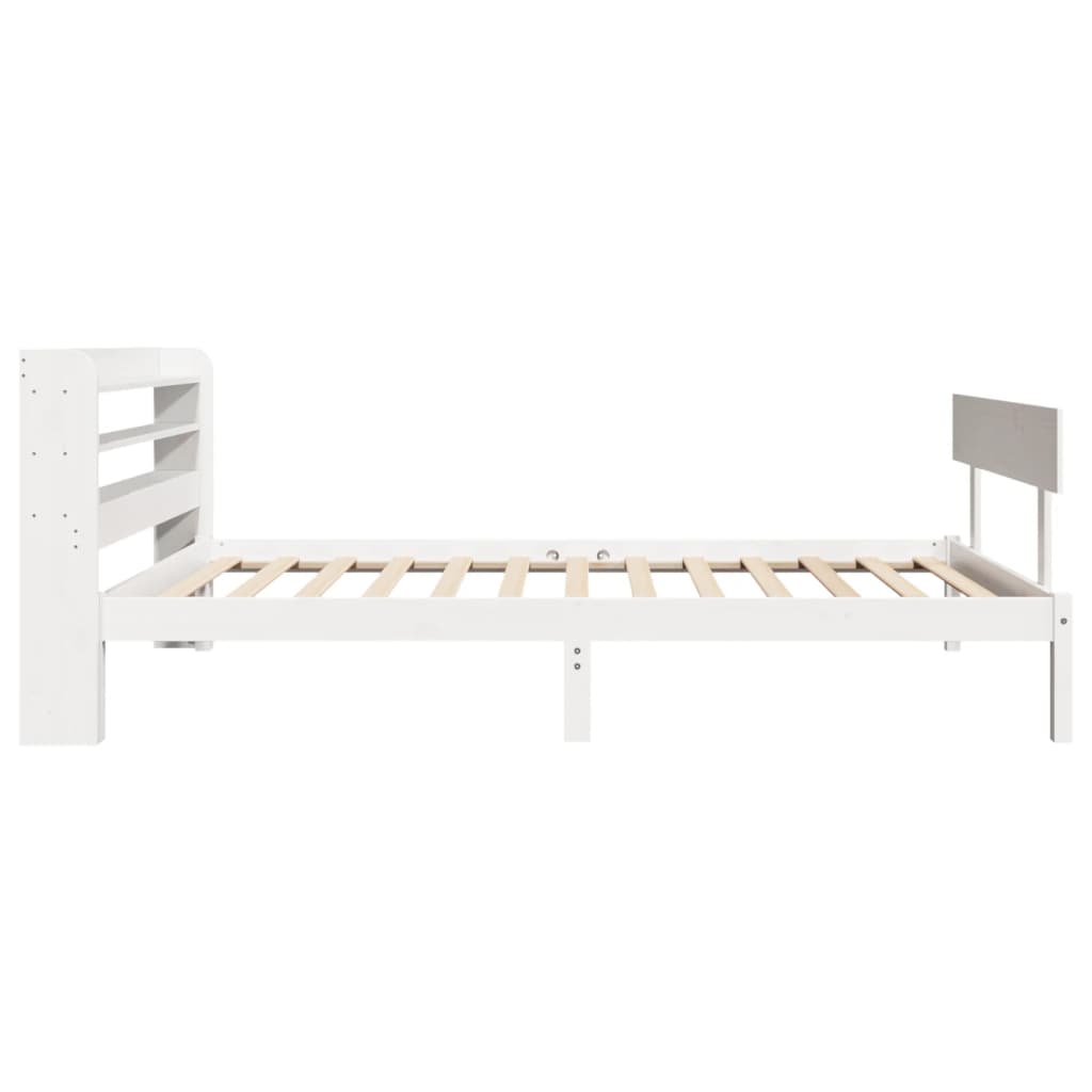 Bed Frame without Mattress White 100x200 cm Solid Wood Pine