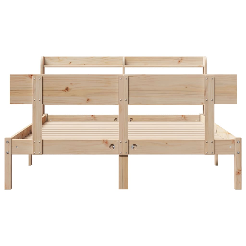 Bed Frame without Mattress 150x200 cm King Size Solid Wood Pine