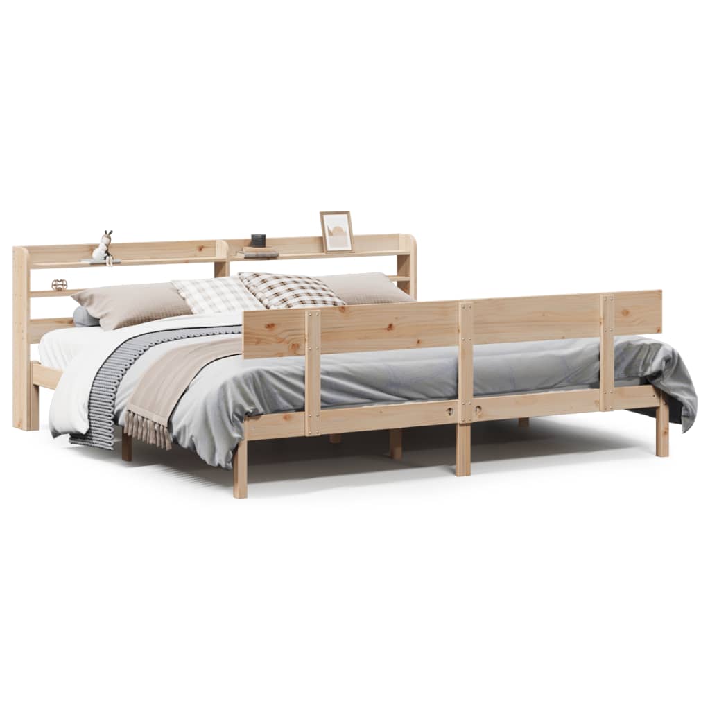 Bed Frame without Mattress 180x200 cm Super King Solid Wood Pine
