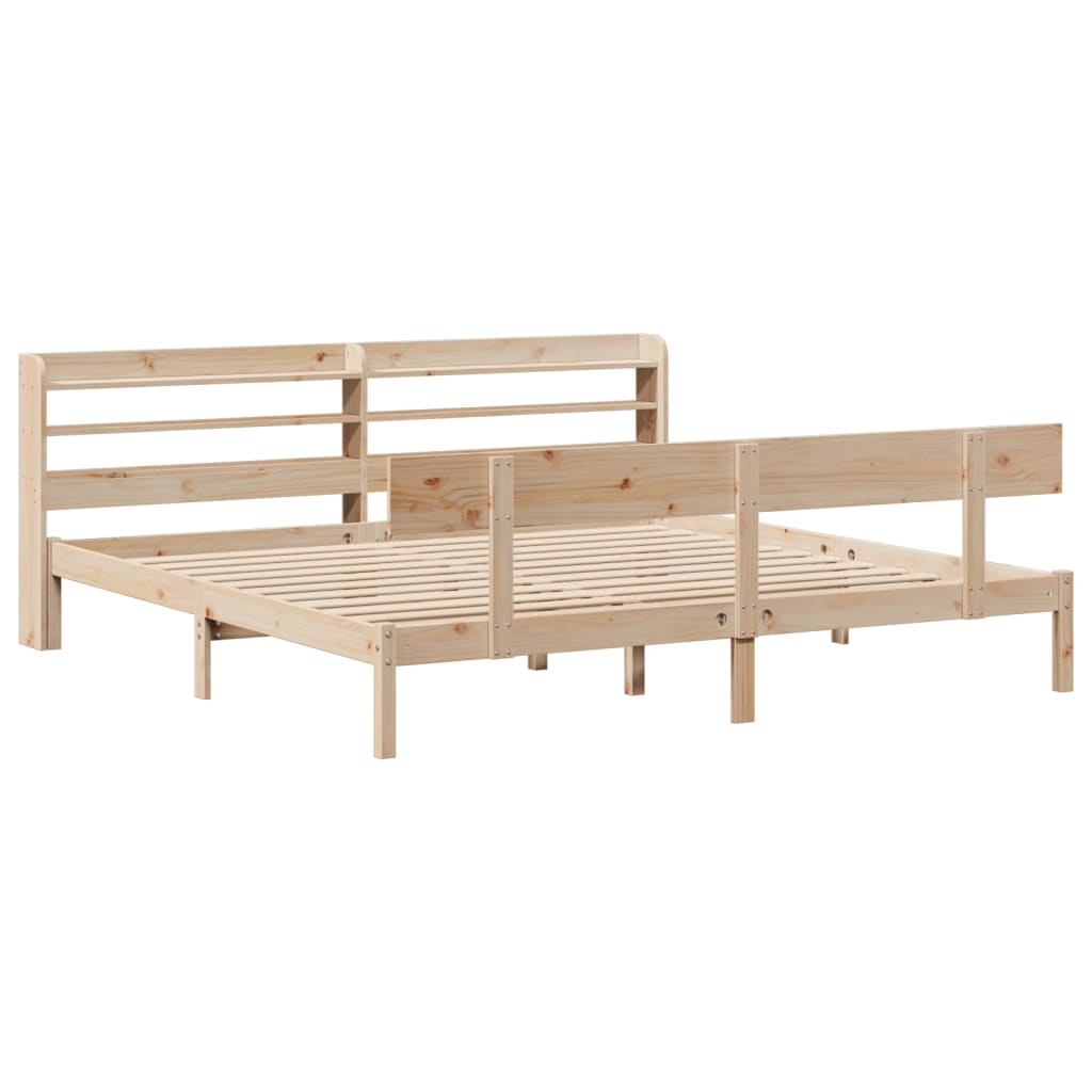 Bed Frame without Mattress 180x200 cm Super King Solid Wood Pine