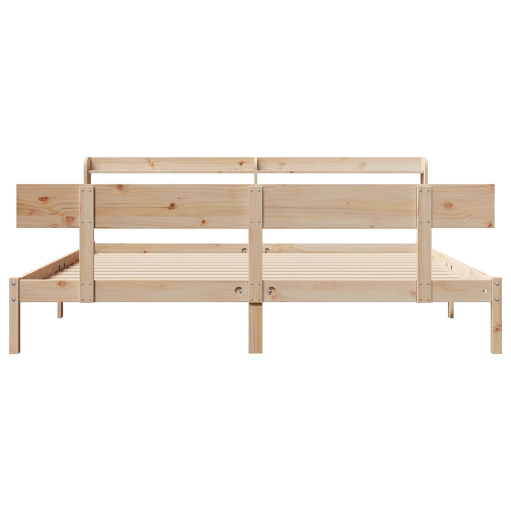 Bed Frame without Mattress 200x200 cm Solid Wood Pine