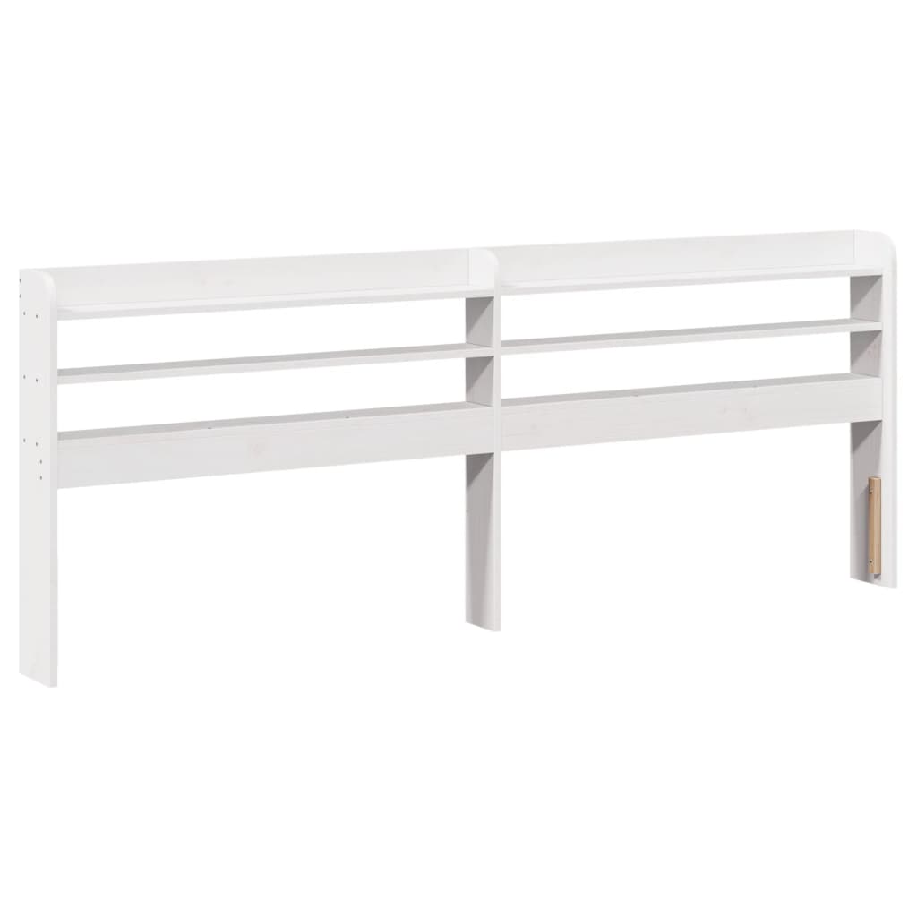 Bed Frame without Mattress White 200x200 cm Solid Wood Pine