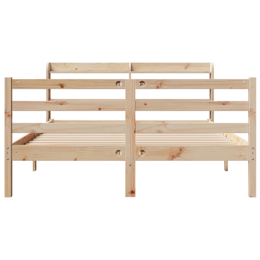 Bed Frame with Headboard without Mattress 135x190 cm Double