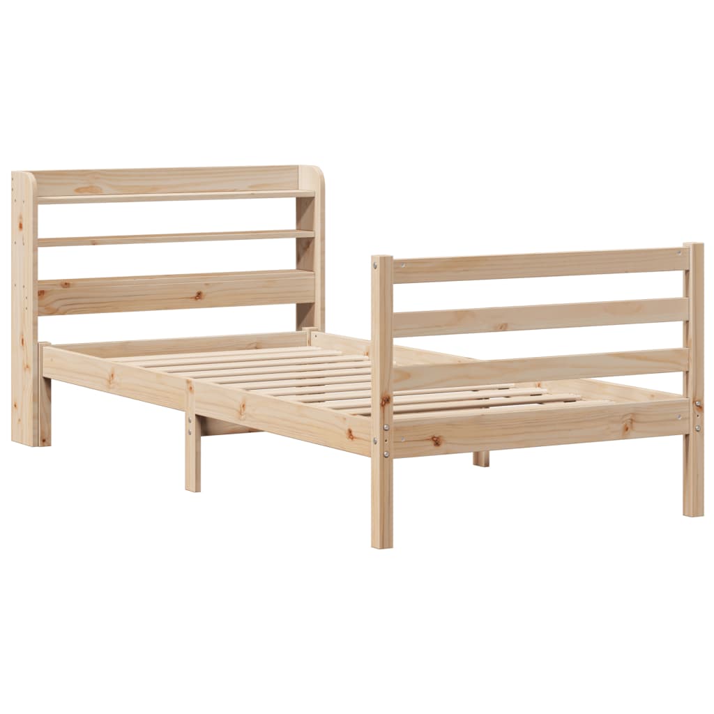Bed Frame with Headboard without Mattress 90x200 cm