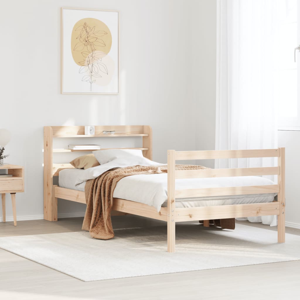 Bed Frame with Headboard without Mattress 90x200 cm