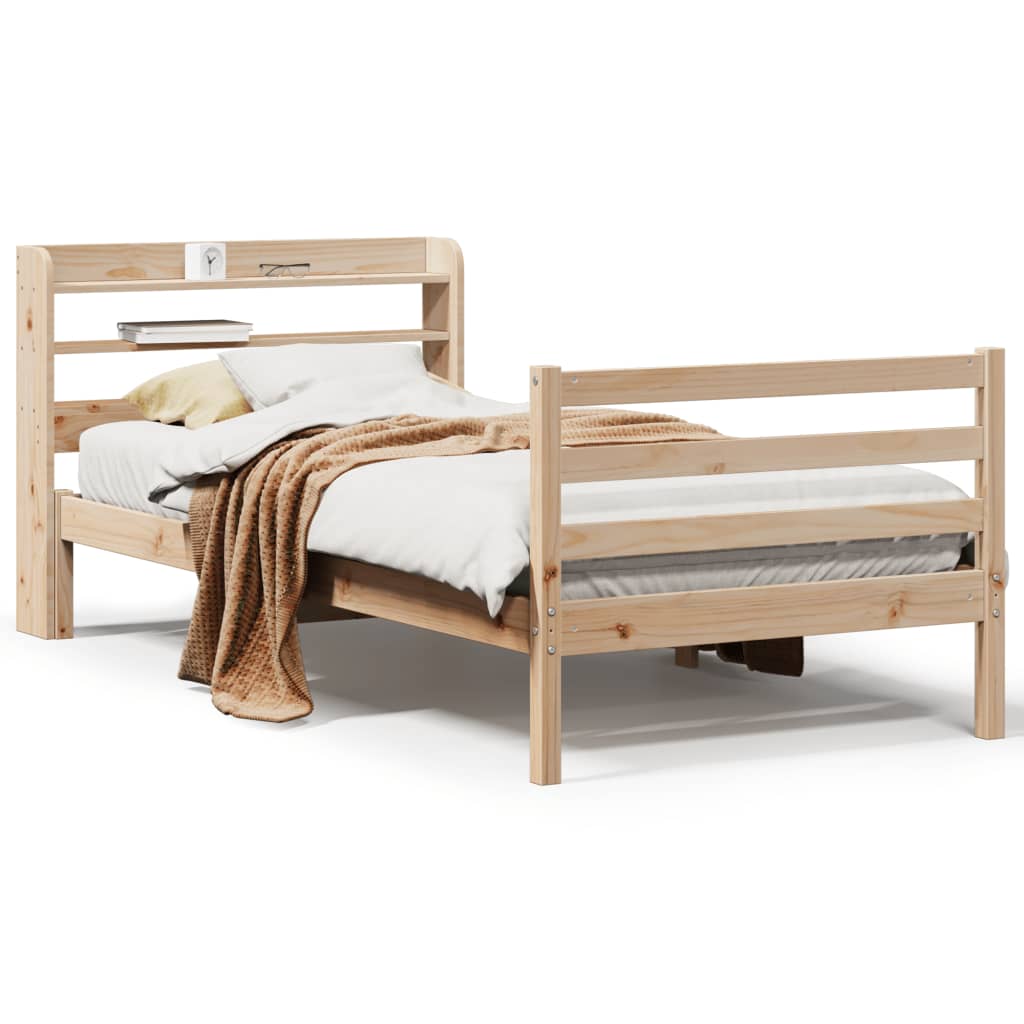 Bed Frame with Headboard without Mattress 100x200 cm