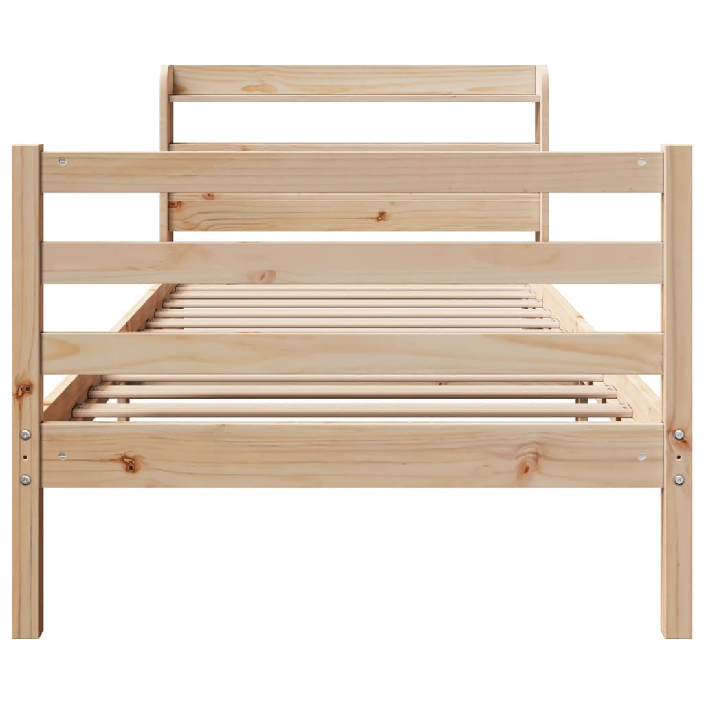 Bed Frame with Headboard without Mattress 100x200 cm