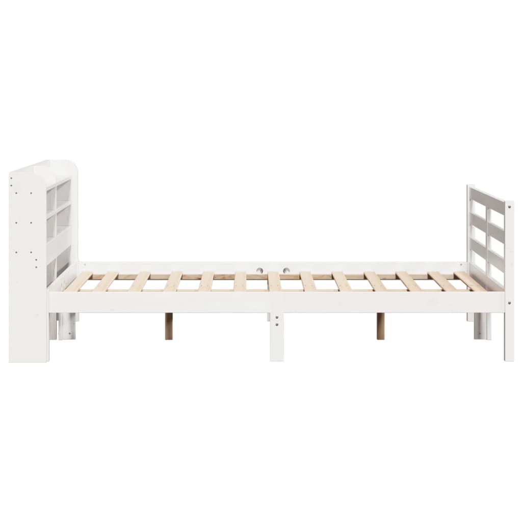 Bed Frame with Headboard without Mattress White 140x200 cm