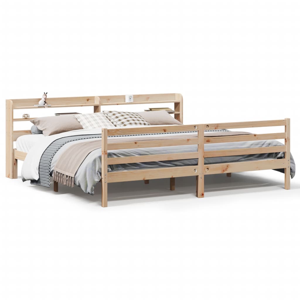 Bed Frame with Headboard without Mattress 200x200 cm